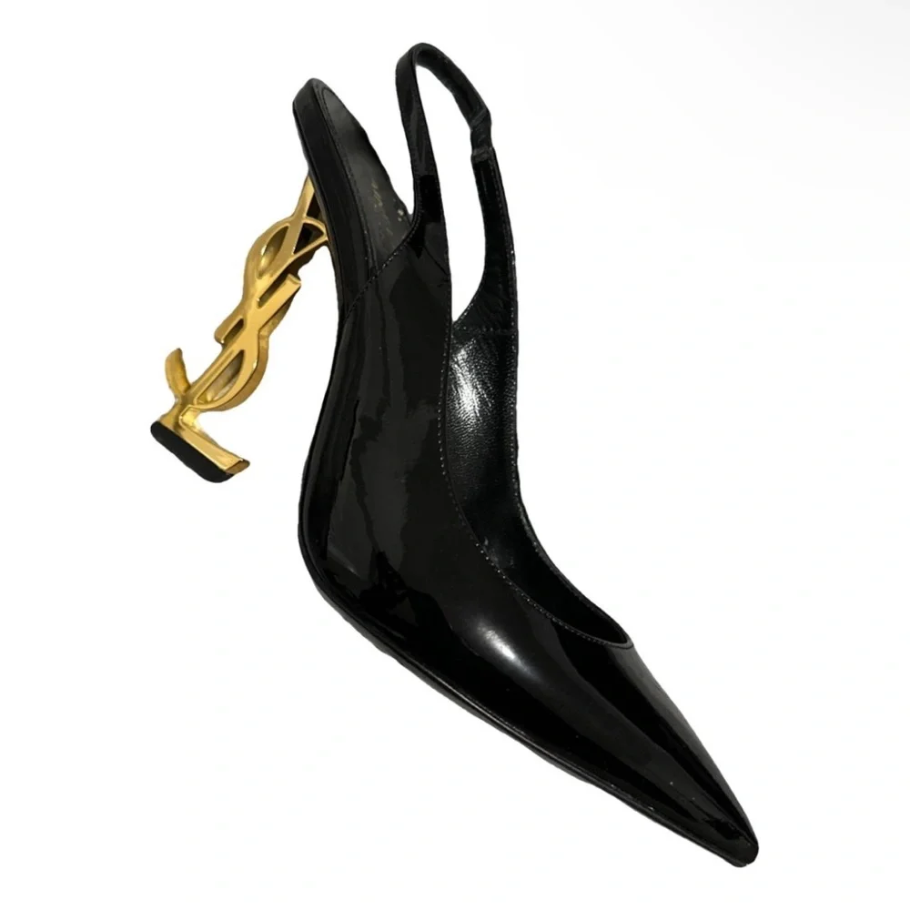 100% Authentic Saint Laurent Opyum Patent Leather Heels - Picture 1 of 10
